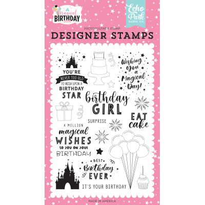 Echo Park Magical Birthday Girl Clear Stamps - Birthday Magic